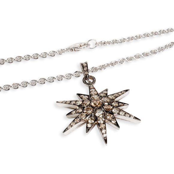 H Stern Stars Diamond Pendant in 18K White Gold 2.83 CTW - Picture 3 of 4